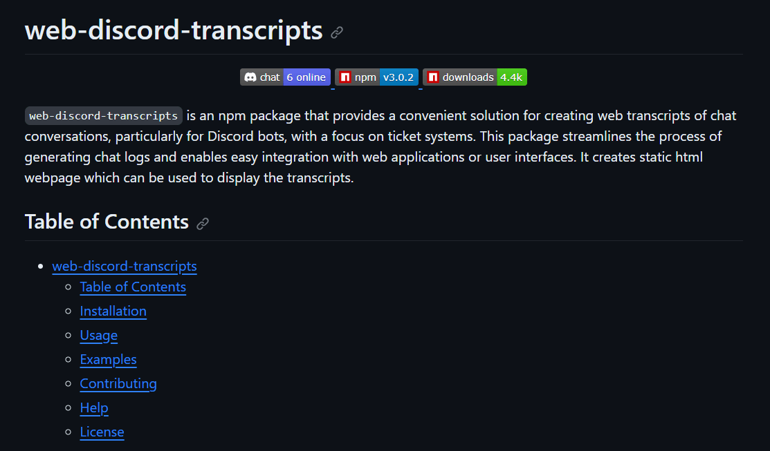 Web Discord Transcripts